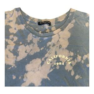 Brandy Melville Blue Tie-Dye California 1984 T-Shirt